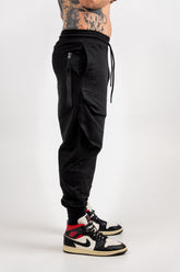 PANTOLON CU BUZUNAR NEGRU ZIPPER